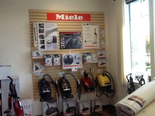 Randall Lee's Flooring America Showroom. Selling Miele vacuums and supplies.