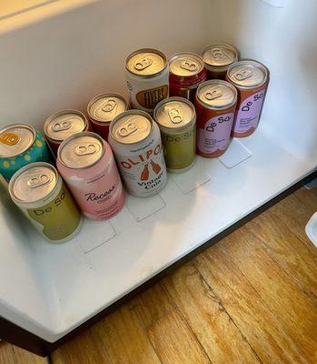 my NA fun drinks fridge (some are not from the open road but most are)