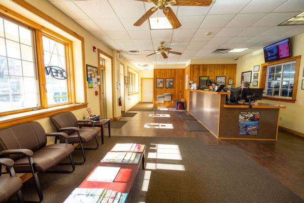 Enjoy a comfortable waiting area while we service your vehicle!