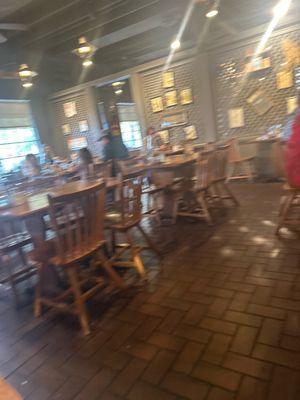 Empty restaurant, one thing you really don't see is any wait staff doing anything?