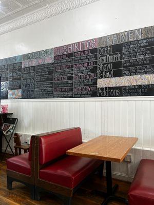 Wall menu!