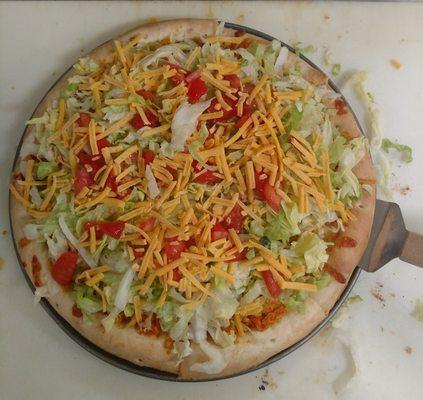 Taco pizza