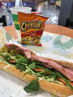 12" Cold Cut Combo sub $5.99 & 30oz Fountain drink & chip $3.25 with tax out the door $9.40