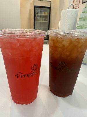 Watermelon Agua Fresca and Tamarind Aqua Fresca.