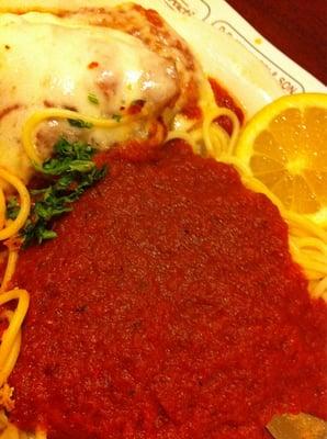 Chicken Parm with Spaghetti