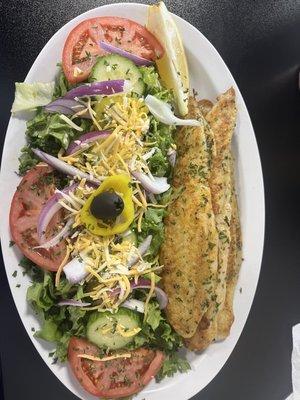 Grilled fish salad