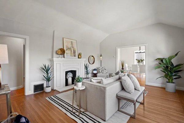 Berkeley Hills home living room