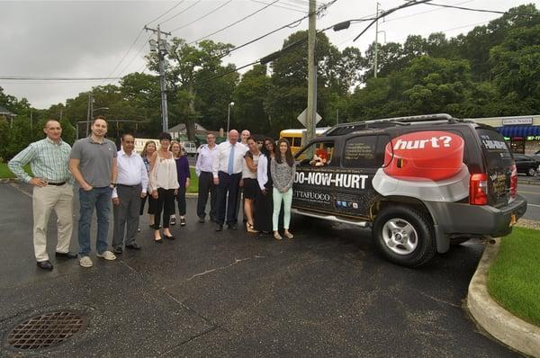 Loud Mouth Larry is flooded with love from the wonderful staff at Buttafuoco & Associates as he drops off their new baby!