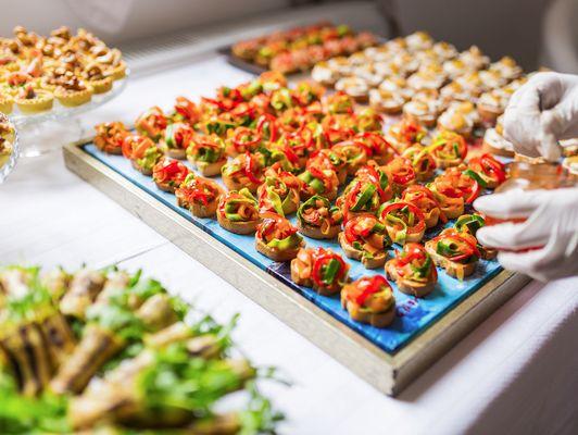 Aleo's Hors D'Oeuvres, choice of an abundance appetizing bites to choose from.