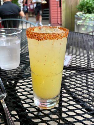 Pineapple margarita with chile-lime salt