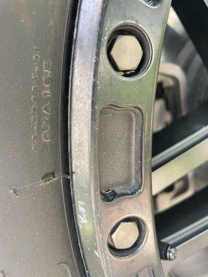 Scratches and scuffs that were not there before being dropped off.