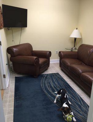 We have a quiet waiting room if you need to wait for your service.