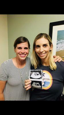 My sister and I with ultrasound photos!