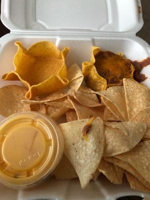 Mexi Dips and Chips with no guacamole