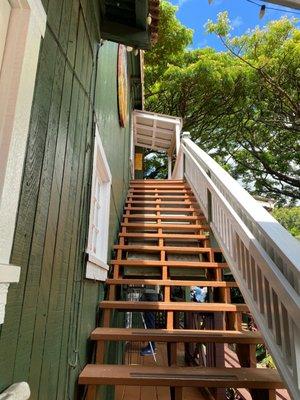 Stairway to shop upstairs