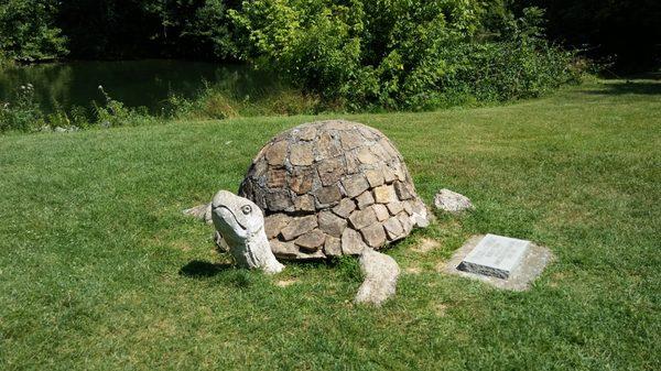 Turtle statue.