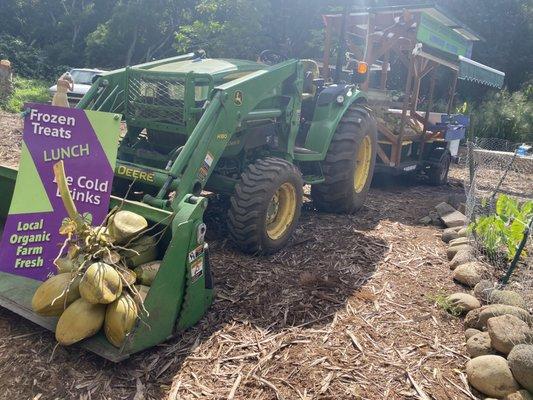 The Honolua Farms tractor is a beast and pretty at the same time.