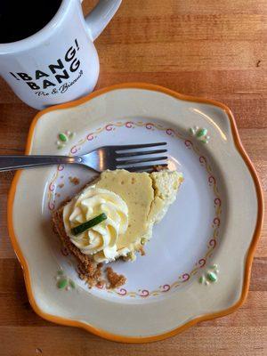 Key lime pie from my first visit. Plus coffee!