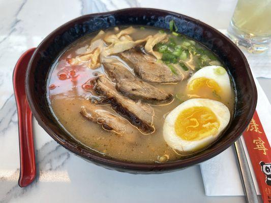 Ramen in veggie broth w/ char siu pork  The only attempt at Asian cuisine in the terminal so I'll take it