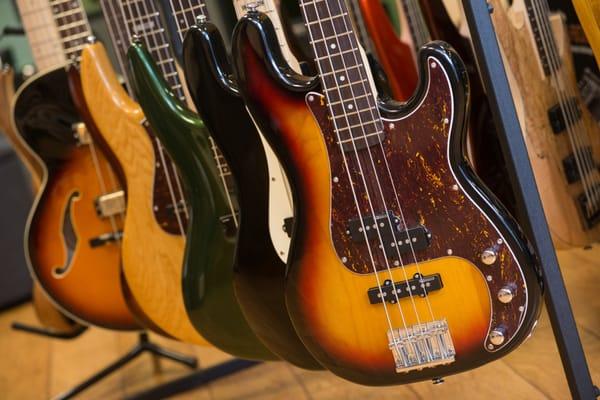 Bass guitars from Ibanez & ESP/LTD.