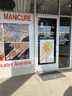 Entrance to salon