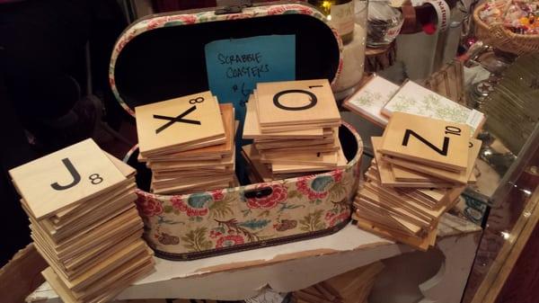 Awesome Scrabble coasters!