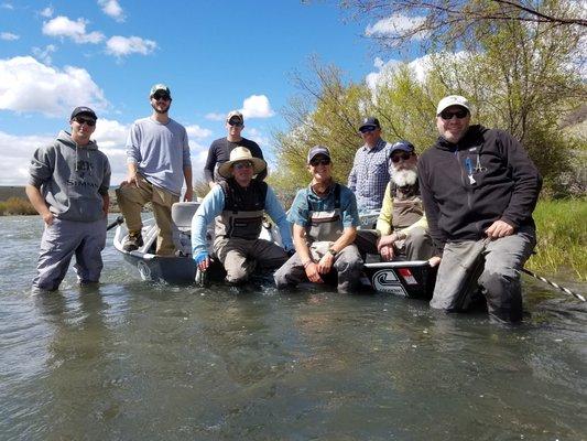 Montana Fishing Guide School crew on the Yellowstone River