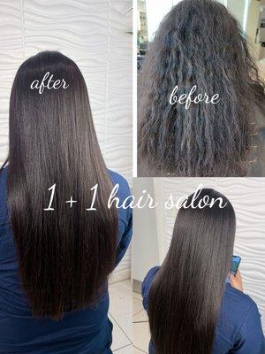 Hair straightening treatment !