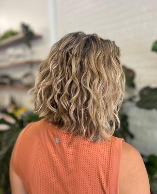 Modern Color & Custom Curly Cut by Sarah