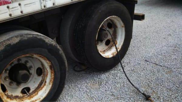 Tractor Trailer Tire Replacement in Teutopolis, Illinois 62467.  Mobile semi trailer tire service in T-Town.