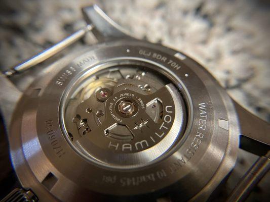 Hamilton H10 movement through display back