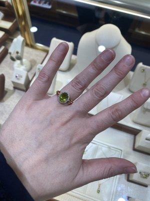 Original ring with peridot stone