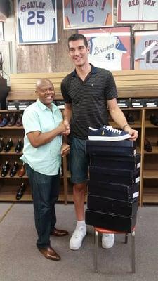 A BIG Friedman's Shoes welcome to the Tallest Man in Malta -
  7'5 Samuel Deguara size 22!