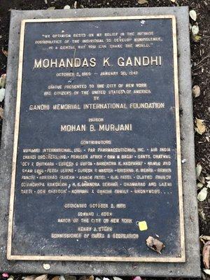 Gandhi plaque