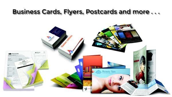 Business Cards, Flyers, Brochures, Postcards and more