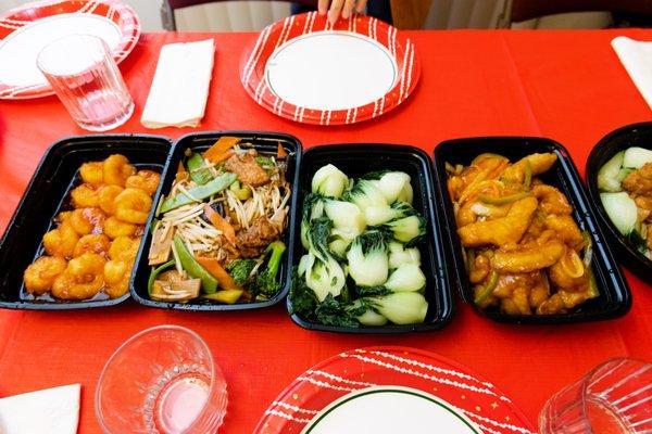 assorted takeout from the holidays