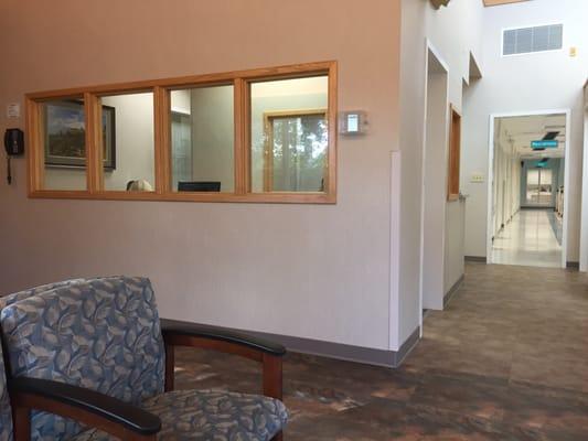 Waiting area and hallway.