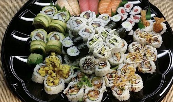 The rainbow sushi party tray! It was delicious