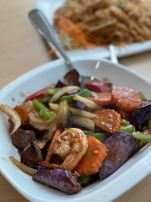 Spice (Mild) Basil Eggplant with Shrimp