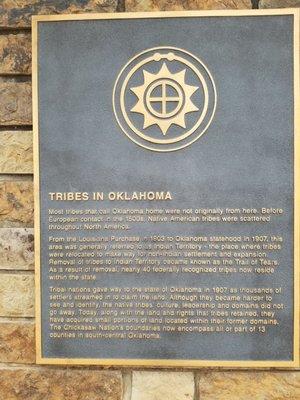 Several plaques take you thru the history if the tribe