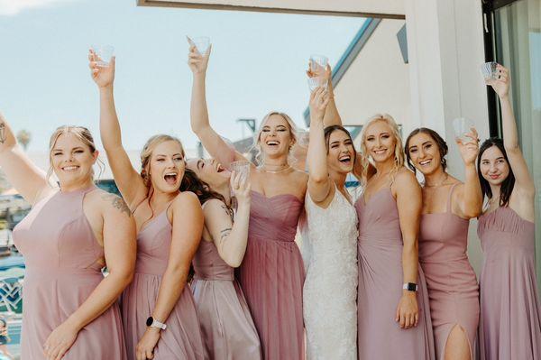 Hair & Makeup on Bride and Bridal Party