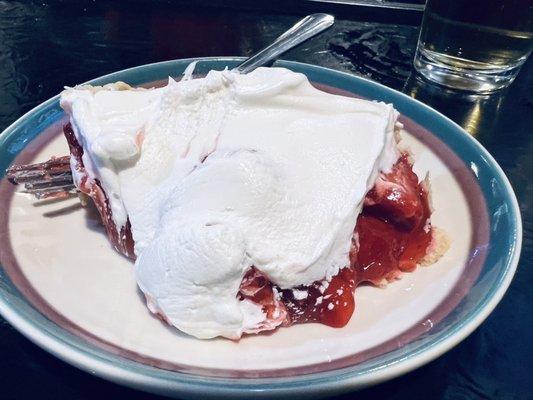 Mom's homemade strawberry pie.