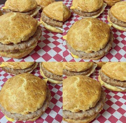 Sausage Egg and Cheese Biscuits only $1.99