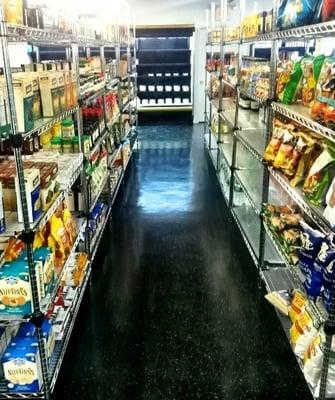 Few aisles of groceries