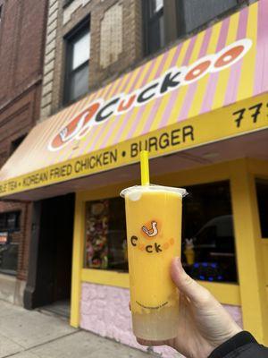 Mango Smoothie with Cheese Cloud