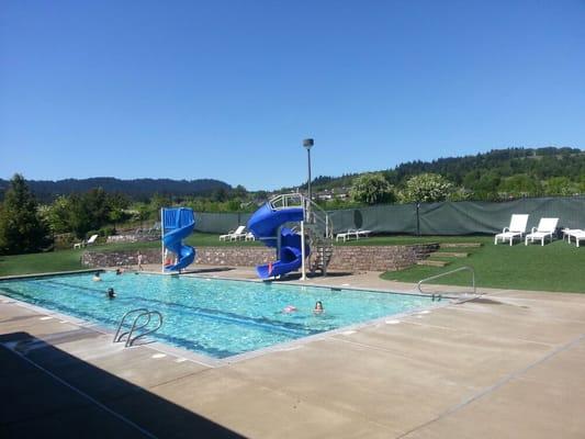 The sun is out and the pool is open!