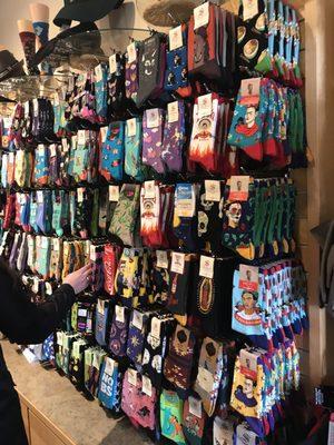 One of the wall of socks