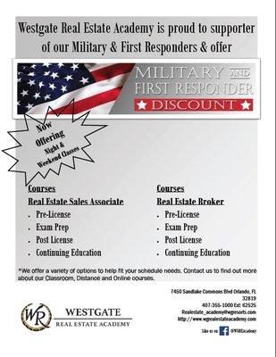 Military and First Responder Discount