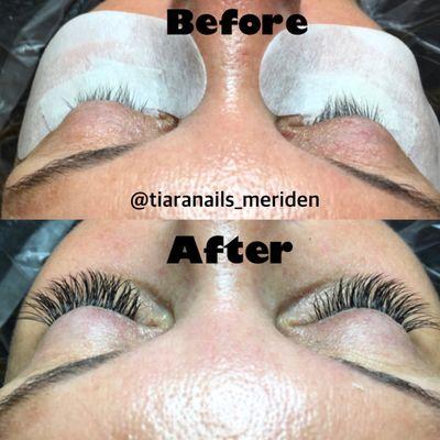 Amazing Eyelash Extensions done at Tiara Nails