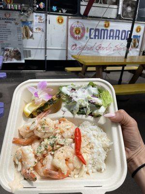 Stopped for lunch in Haleiwa and had to get my garlic shrimp!